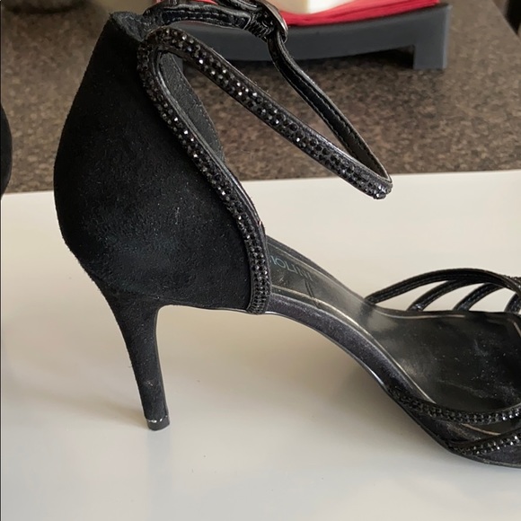 Gently worn high-heel sparkly evening sandals - Picture 3 of 4